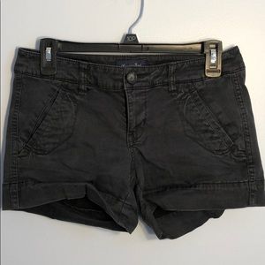 American Eagle Black twill shorts